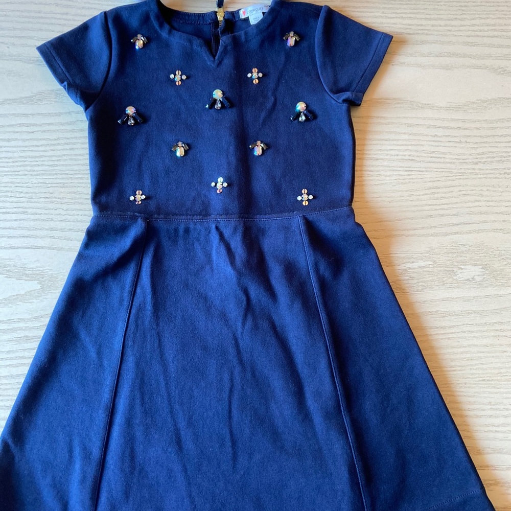 Crew cuts blue rhinestone dress
